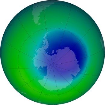 October 2004 monthly mean Antarctic ozone
